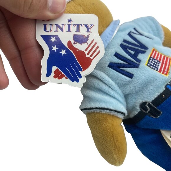 Team Beans Armed Forces Navy Teddy Bear Plush Stuffed Animal Toy 8" NWT - Picture 8 of 8